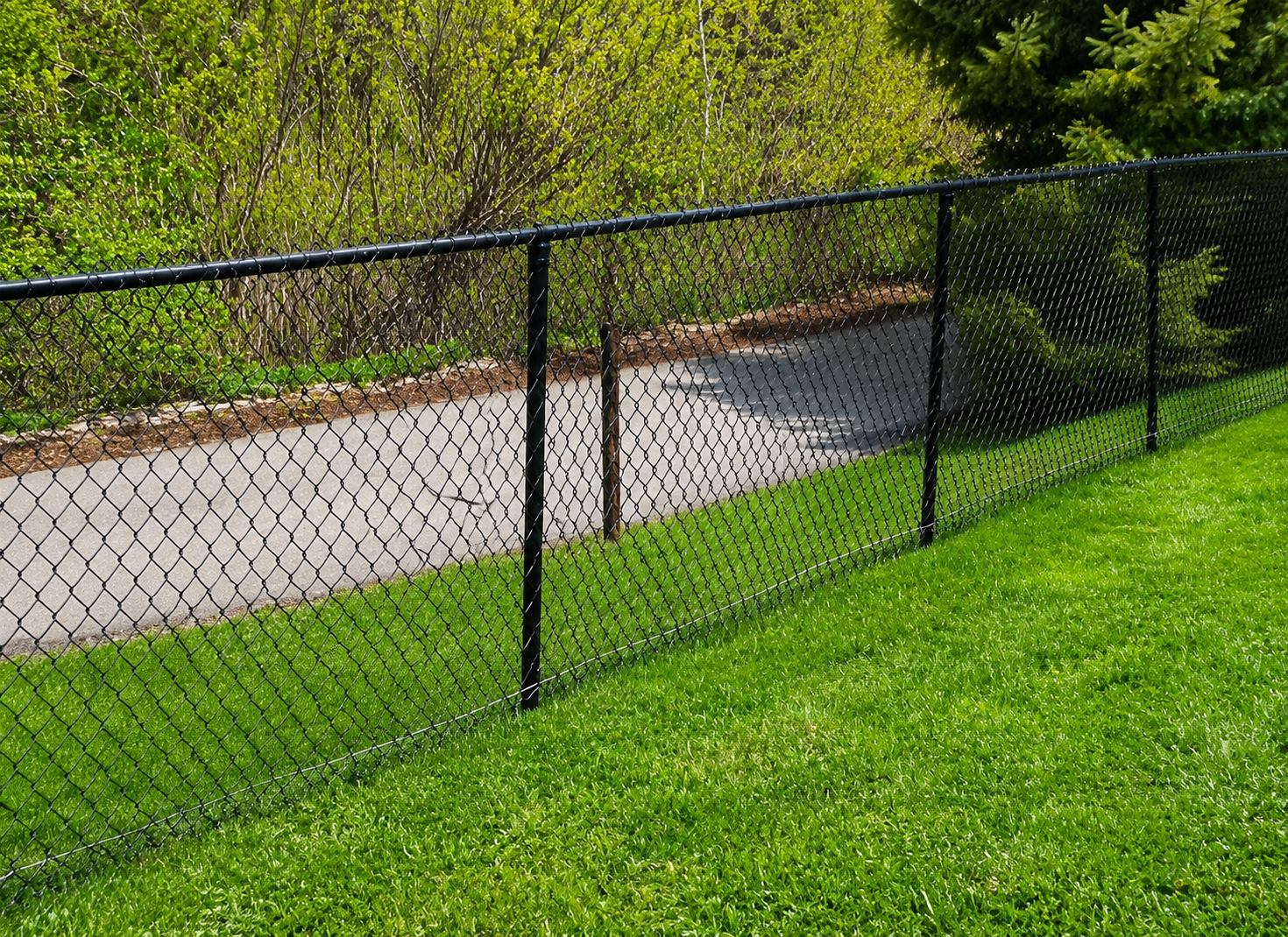 Chain link fencing