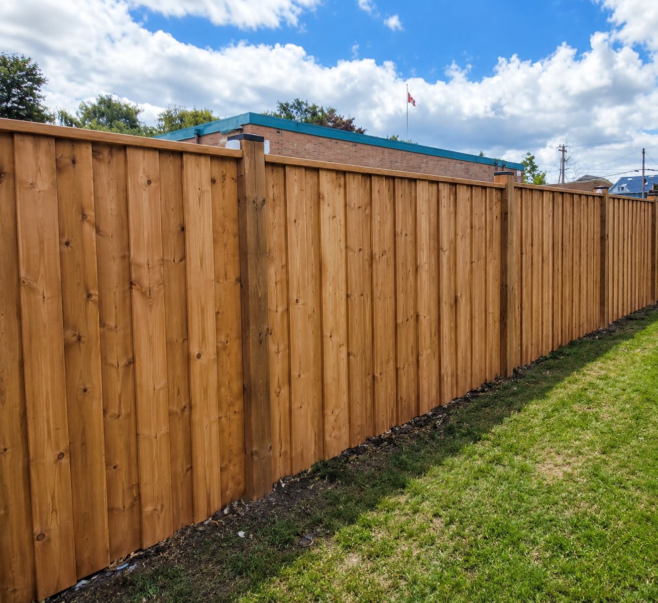 Wood fencing